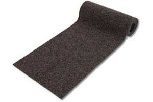 CASATESSILE Tappeto passatoia corsia Cucina Ingresso Oscar Largo 50 cm. Materiale Antisfilo e Fondo in Gomma Antiscivolo - Marrone, 280 cm.