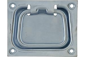 SECOTEC Kisten-Griff zum Einlassen | 80 x 100 mm | hochwertiger Stahl verzinkt | 1 Stück