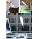 Buffer USB Girişli 14 Ledli 3 Kademeli Dokunmatik Masa/Kitap Okuma Lambası Ledi Beyaz