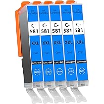Q-image PGI-580XXL CLI-581XXL inktcartridges compatibel met Canon PGI-580 CLI-581 XXL voor PIXMA TS6150 TS6151 TS6250 TS6251 TS8150 TS8151 TR7550 TS705 TR8550 TS9550 822222222250 50 g. TS. 8251 TS8350