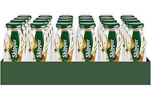 Zuegg Skipper Bar Succo di Frutta Gusto Pera Senza Zuccheri Aggiunti, Linea Bar in Bottiglietta di Vetro - Bevanda a Base di Purea di Pera, 100% Ingredienti di Origine Naturale (200ml X 24 Pezzi)