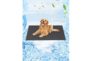 Vamcheer Kühlmatte Hunde Katzen Haustiere - Kühldecke Hundebett Für Grosse Hunde kleine Dog,Abkühlung Sommerr,Ungiftiges Gel Kühldecke,Geeignet Für Zuhause Oder Auto,Hundehütte Outdoor 60x90/Grau