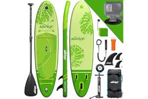 ALLPICK Premium SUP Board Set | Stand Up Paddling Board Aufblasbar 320CM | Mit Universal Kamerahalterung | Komplettes Zubehör | Boards für Kinder & Erwachsene | Anfänger & Fortgeschrittene 150kg/180kg