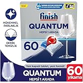 Finish Quantum 60 Kaps&uuml;l Bulaşık Makinesi Deterjanı Tableti (1 x 60 Kaps&uuml;l)