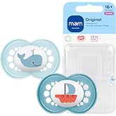 MAM Original Pacifiers, 16 Months and Up, Whale/Boat Set of 2 | Instinctively accepted, SkinSoft silicone, suitable for teeth