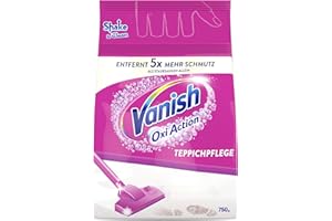 ‎VANISH Vanish Oxi Action Polster- und Teppichreiniger Pulver – 1 x 820 g - Großflächen Reinigungsmittel für Teppiche und Polster gegen Schmutz, schlechten Geruch und Staub