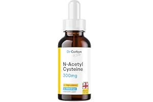 Dr Corbyn NAC N-Acetyl-Cysteine 300mg Drops - 50ml | Up to 900mg Daily | High Strength Liquid NAC Supplement | Maximum Bioavailability & Absorption | UK Made