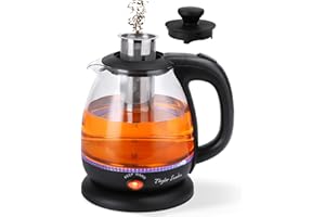 ‎TAYLOR SWODEN Taylor Swoden Wasserkocher Klein 1 Liter, Wasserkocher Glas Led, 2200W Teekocher Elektrisch, Warmhaltefunktion, Herausnehmbarer Filter, BPA FREI, für Reisen, Küche Wohnmobil oder Büro