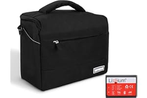 Bodyguard EOS Bundle Tasche für Canon Spiegelreflexkamera EOS 4000D 2000D 1300D 1200D + Qualitäts Ersatz-akku LP-E10