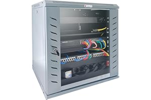 Techly Professional 367362 Armadio Rack 19" a Muro 12 unità P.450 mm Flat Pack Grigio Grigio
