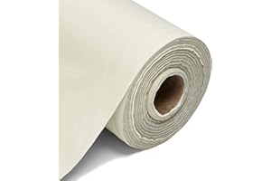 CRAFT QUEEN LTD 6 Pass Thermal Blackout Curtain Lining Fabric - 54 Inch Wide - Energy Saving Material for Windows, Blinds, Caravan Curtain Fabric (1 Metre, Ivory)