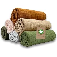 CuteOn 4 Stück Baby-Waschlappen 28x28 Cm – Wiederverwendbar, Aus Weicher Baumwolle Für Empfindliche Haut