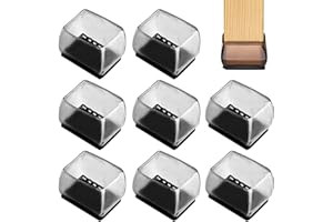 Zuroki Coprigambe per Sedia in Silicone con Feltro, Proteggi Gambe Mobili, Elastiche Protezione Antigraffio, Feltrini Chair Leg Protectors,8 pezzi (3.2x2.2cm)