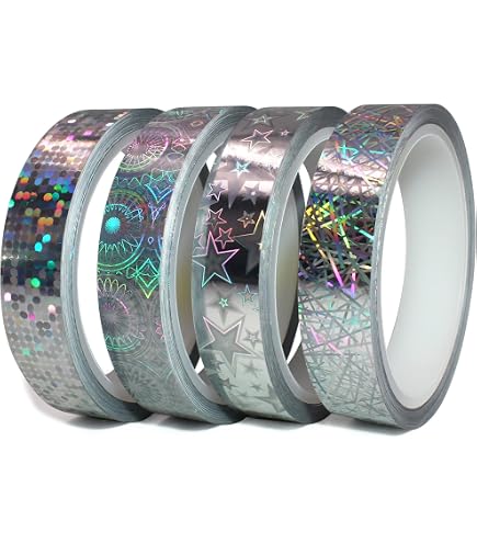 Rayher Glitter Tape 15mm X 5m, Weiß – Glitzer-Klebeband Für Bastelprojekte, Rolle