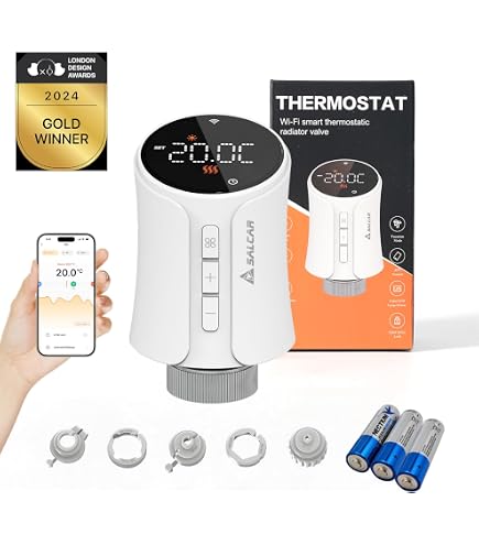 Smart Home SALCAR Smartes Heizkörperthermostat WiF Produktbild-Vorschau 7