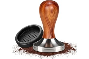 JOYBOY Tamper à Café, Espresso Tamper, Tasseur Presse en INOX avec Coussin Silicone, Set de Tampons Design pour Amateurs de Café