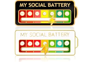 TOGETDREAM Broches divertidos para el estado de ánimo social durante 7 días, My Social Battery, pin interactivo creativo Pin de estado de ánimo esmalta para Decoración para mochila, ropa, joyas