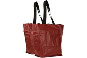 ‎BIKEZAC BikeZac 2.0 von COBAGS | FAHRRADTASCHE Clip On EINKAUFS Tasche | Fahrrad Einkaufstasche | Einkaufswagen Tasche | Wiederverwendbar | Recycling Tasche | Cobags Simply Bourdeaux 2 x