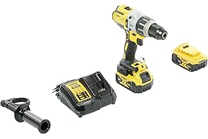 DEWALT, Wiertarko-wkrętarka udarowa 18V w zestawie z dwoma akumulatorami litowo-jonowymi XR 5,0 Ah , DCD996P2