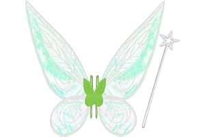 Takmor Ali da Fata, Ali Fata Donna Bambina Ali da Fata Adulto Donna per Carnevale Compleanno Halloween Natale Gioco di Ruolo Festa a Tema Comic con