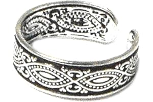 ART GECKO ADJUSTABLE 925 Sterling Silver TOE Ring (TR16091614) - Gift Boxed