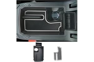 CDEFG Compatibile con Seat Leon mk4 KL Cupra Formentor 2020-2024 2025 Vano Portaoggetti Bracciolo Scatola di Controllo Centrale Organizer con Tappetino Antiscivolo Leon 4 2024 Accessori (Bianco)