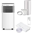 EMtronics EMAC9KW 9000BTU Portable Air Conditioner, Dehumidifier and Cooling Fan with Remote Control, 24 Hour Timer and Air Con Window Vent Kit - White