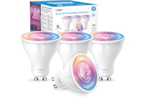 Tapo L630 (4-Pack) Smart Bulb, Alexa Light Bulb, Smart Light Bulb Spotlight, GU10 Lamp Base, 16 Million Colours, White Tunable, High Lumen & Dimmable, Remote Control, Voice Control Alexa & Google