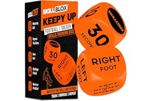 SKILL BLOX Football Keepy Up Training Dice (2 pcs) | Football Gifts for Boys & Girls 9-12 | Training Equipment, Teenage Boy Gifts for 8 9 10 11 12 Year Old | (KEEPY UP DICE)