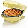 Bestron AMW500V Mini Waffle Maker for Classic Waffles Non-Stick Coating Waffle Maker for Kids Parties Family Party Easter Christmas Retro Design 550 Watt Yellow