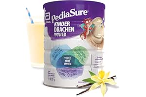 ‎PEDIASURE Pediasure Kinder Drachen Power Vanille 850g| leckerer Nahrungsergänzungsshake für Kinder ab 1 Jahr|mit 27 Vitaminen & Mineralien, Protein und triplesure Komplex|Verpackung kann variieren