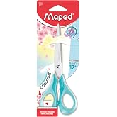 Maped - School and craft scissors SENSOFT PASTELL 16 cm, flexible and ergonomic handles, pointed - pink, light blue, lilac (r
