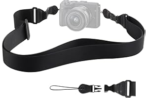 JUNART Sangle de cou réglable pour appareil photo, bandoulière confortable en nylon, cordon tour de cou universel