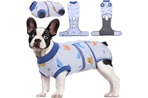 Kuoser Hundebody Nach Op, Hundebody Nach Kastration Rüde Hündin,Hundebody Nach Op Hündin, Atmungsaktiv Body Für Hunde Nach Op,Leckschutz Hund, Anti-Wundlecken Op Body Hund,Segelboot S