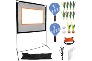 CISSIYOG Badminton Set,Portable Badminton Net Set,Similar to Pickleball,2 Rackets,10 Shuttlecocks,Indoor Outdoor Fun Tennis,Sports,for Parks, Picnics,Beach