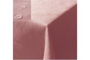 JEMIDI Mantel Mesa Rectangular 130 x 160 cm - Manteles Antimanchas Repelente al Agua - Mantel Exterior Jardin e Interior imitación de Lino - para Cocina Comedor salón terraza