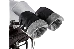 LINLOOK Pram Hand Muff - Buggy Mittens Pushchair Hand Warmer Gloves, Universal Waterproof and Windproof Stroller Handmuff for Pram, Buggy, Bike and Trailer