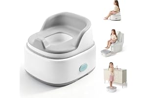 lalalark 3-i-1 potträning för småbarn, potträning, stol och stegpall med sömlös TPE-säte, utökat stänkskydd, lätt att rengöra icke-absorberande potstol, toaletttränare för hemresor