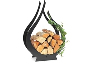 DanDiBo 190983 Étagère à bois de cheminée en métal noir 78 cm