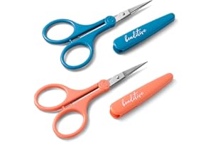 Beaditive high precision details schere set (2-pc) sharp, feine spitzen | papier schneiden, scrapbooking, nähen, basteln | edelstahl | schutzhülle (Mid Century)