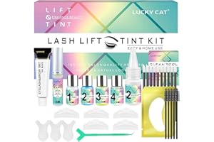 LUCKY CAT Lifting Pestañas Kit Profesional y Negro, 2025 Versión Mejorada Lash Lift Kit y Negro, Kit de Permanente de Lifting Pestañas, Apto para Salones de Belleza