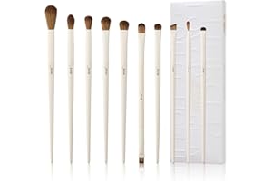 Jessup Set de Brochas de Maquillaje Ojos,Brocha Sombra de Ojos Sintética de Primera Calidad,Corrector,Delineador de Ojos, Difuminadora Brocha de Cejas,Gris Claro T330
