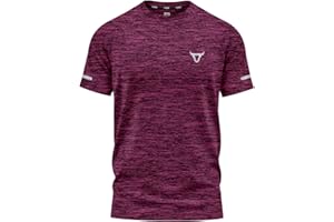 TORO ACTIVA Mens T Shirt Premium Quality Tee with Melange Effect Reflective Logo Comfortable FitAthletic Fit Moisture Wicking Sports Style T-Shirts