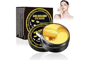 HOUSN 60 Cerotti Collagene 24K, Acido Ialuronico Eye Gel Patches, Anti Occhiaie, Anti-Borse, Anti Invecchiamento, Nutre e Illumina la Zona degli Occhi, Regali Ideali per le Donne