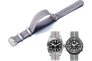 Niziruoup Uhrenarmbänder Elastisches Nylon Französischer Fallschirm NATO Nylon Einteiliges Militärersatzband für Männer Frauen Gebürsteter Edelstahl Schnalle Uhrenarmband 18mm 20mm 22mm