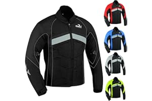 Dimex Mens Motorcycle Waterproof Cordura Textile Jacket Motorbike CE Armours