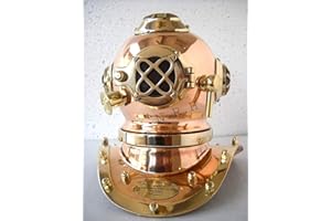 NAUTICAL REPLICA HUB U.S Navy Mark V Diving Divers Helmet Copper & Brass Finish Decorative Gift items