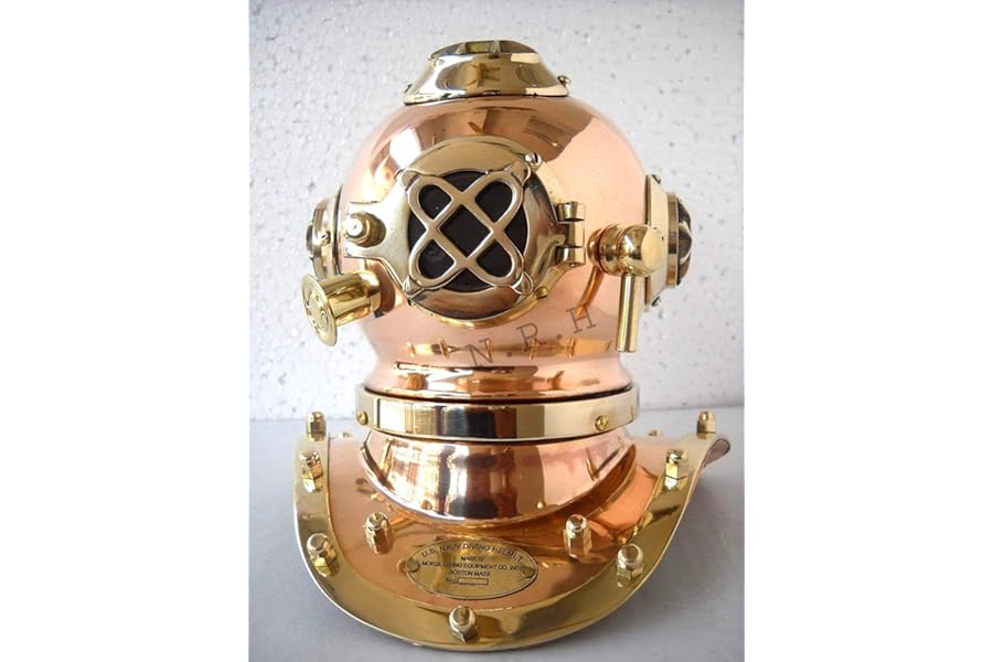 U.S Navy Mark V Diving Divers Helmet Copper & Brass Finish Decorative Gift items