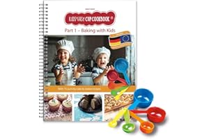 Kids Easy Cup Cookbook: Baking with Kids (Part 1), Baking box set incl. 5 colorful measuring cups: With 15 delicious German and European recipes for cakes & cookies