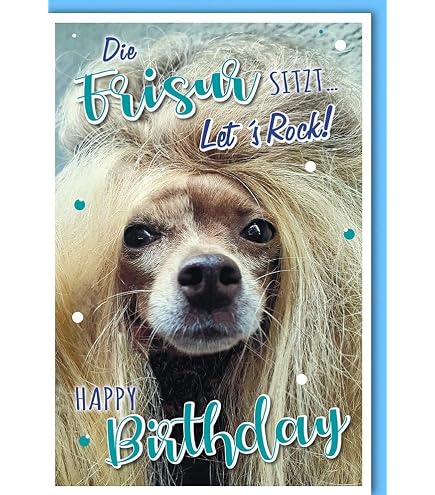 Twizler Lustige Karte "Glatzenmann Beim Friseur" - Blanko Grußkarte Für Männer, Geburtstag, Dankeschön, Blanko Innen